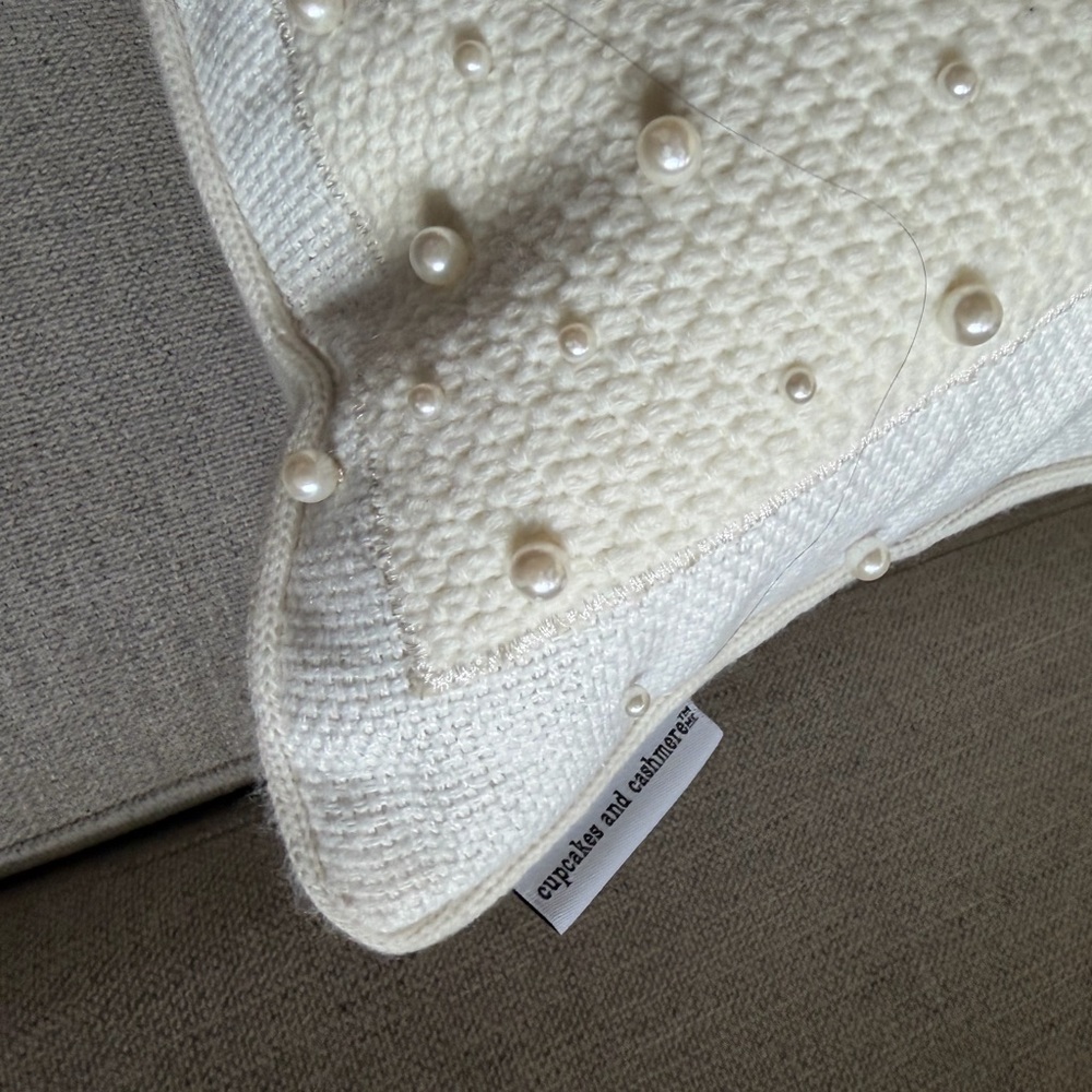 cupcakes & cashmere Cream and Tan Holiday Pillow - Picture 7 of 9